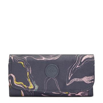 Kipling Money Land Printed Snap Wallet Portefeuille Grijs | België 1033TC